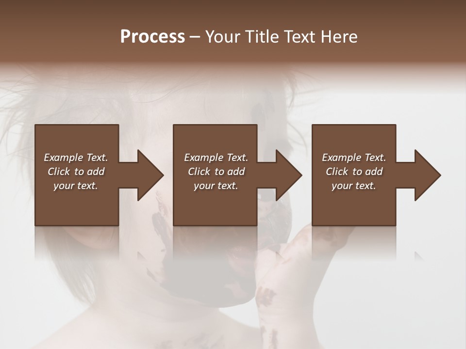 Baby With Face Covered In Chocolate PowerPoint Template