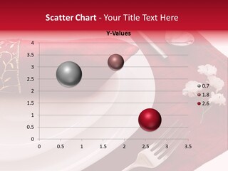 Place Setting With White Dishes And Napkin On Red PowerPoint Template