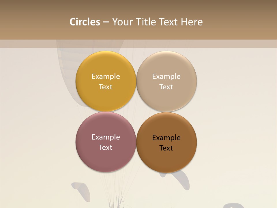 Paraglider In The Dusk Sky PowerPoint Template