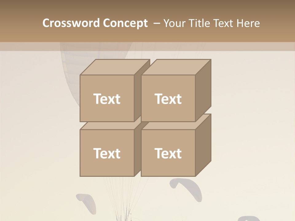 Paraglider In The Dusk Sky PowerPoint Template