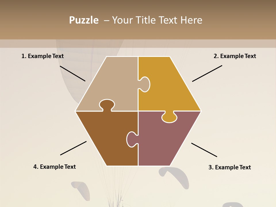 Paraglider In The Dusk Sky PowerPoint Template