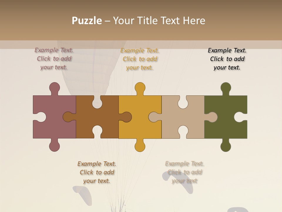 Paraglider In The Dusk Sky PowerPoint Template