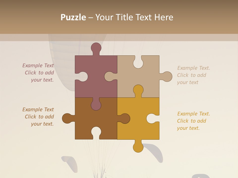 Paraglider In The Dusk Sky PowerPoint Template