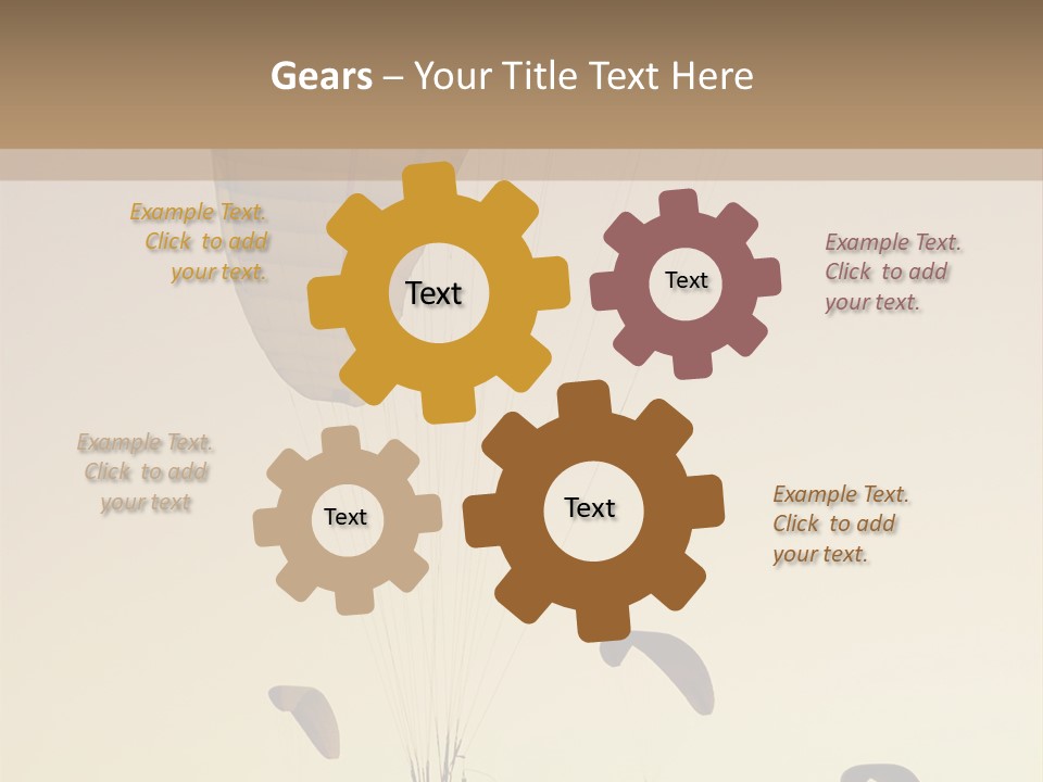 Paraglider In The Dusk Sky PowerPoint Template