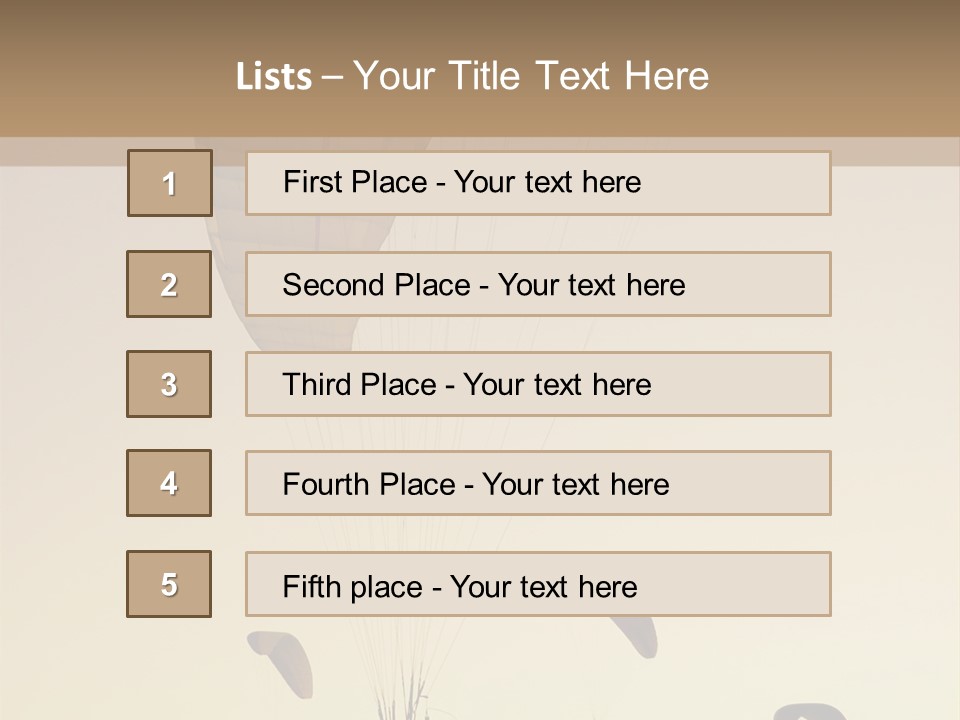 Paraglider In The Dusk Sky PowerPoint Template