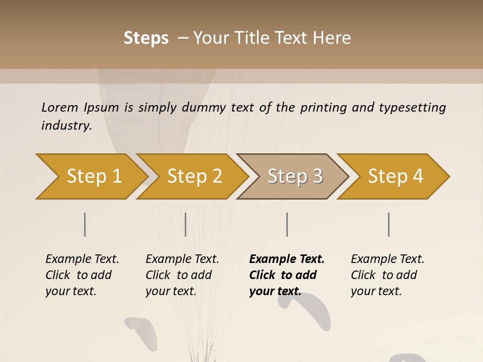 Paraglider In The Dusk Sky PowerPoint Template
