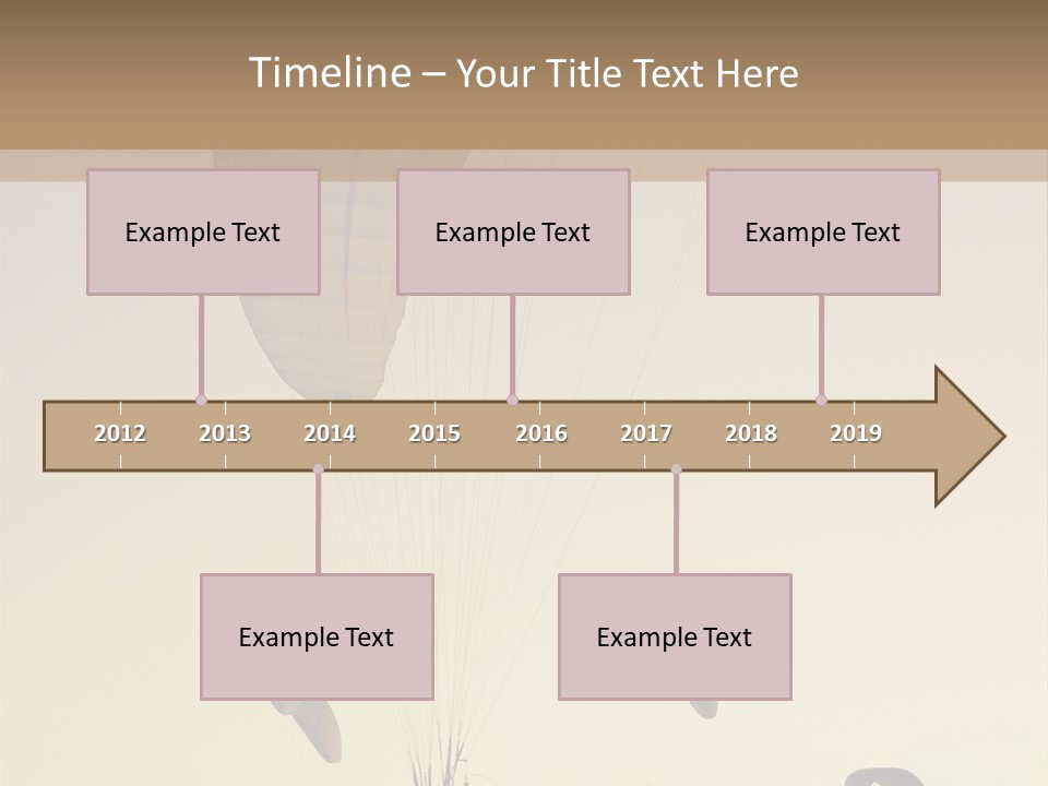 Paraglider In The Dusk Sky PowerPoint Template