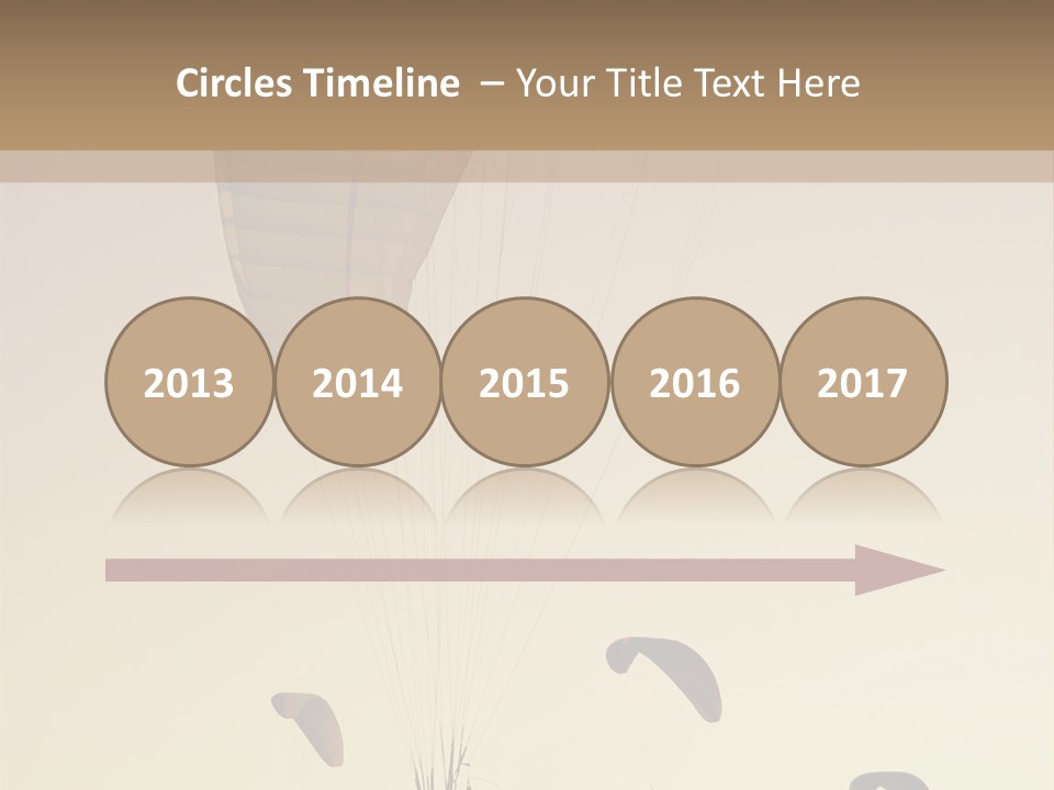 Paraglider In The Dusk Sky PowerPoint Template