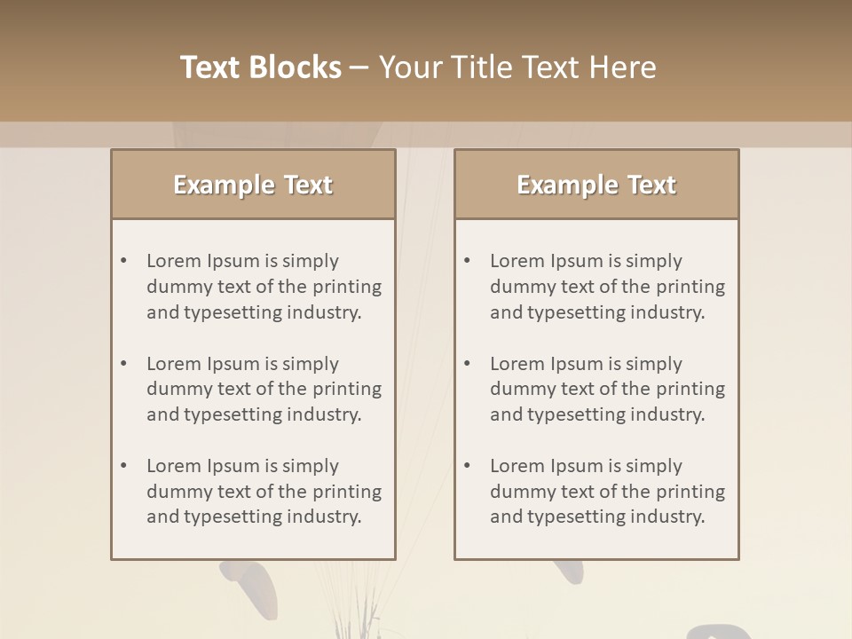 Paraglider In The Dusk Sky PowerPoint Template