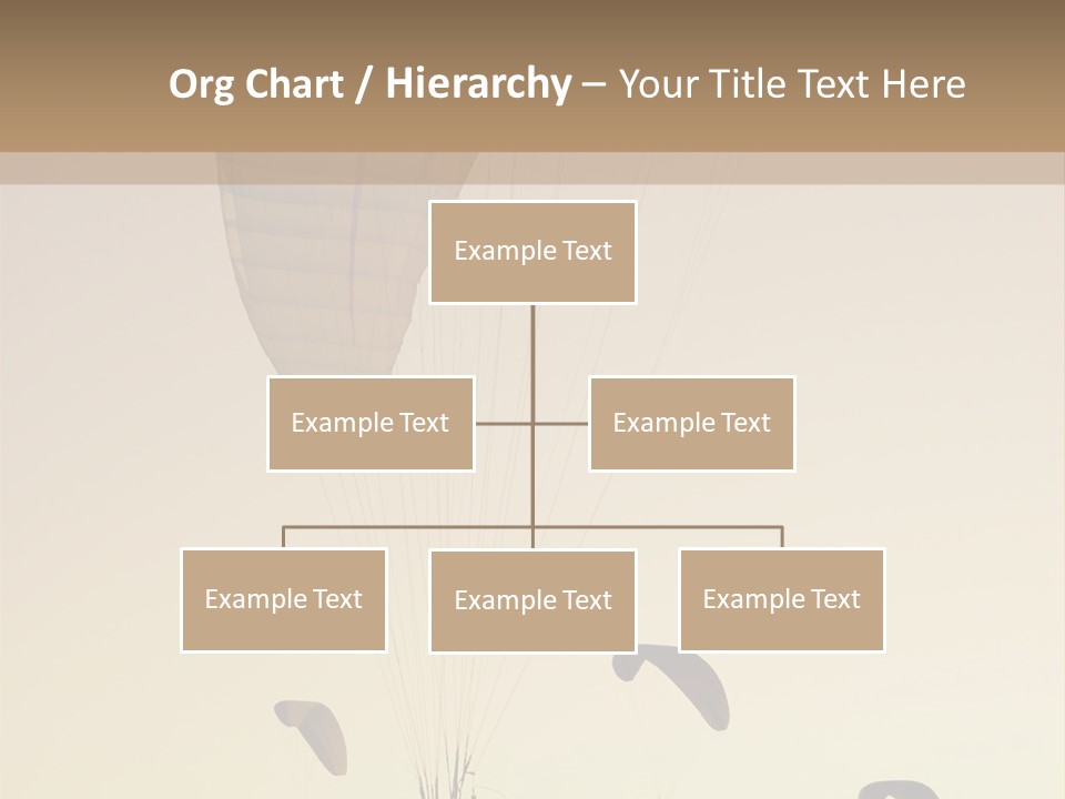 Paraglider In The Dusk Sky PowerPoint Template