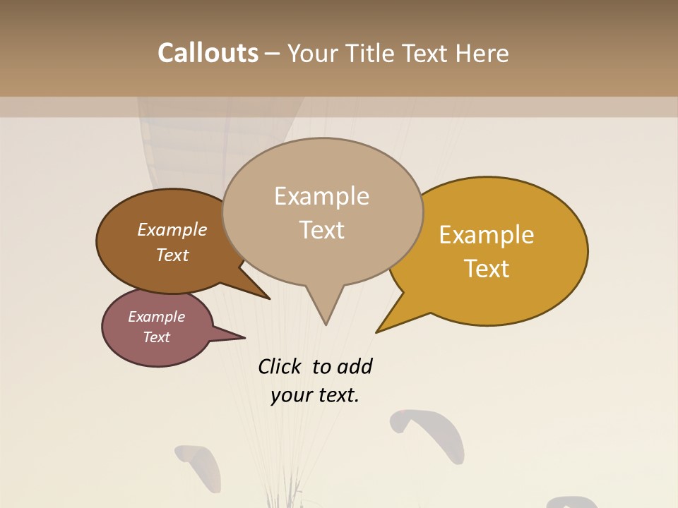 Paraglider In The Dusk Sky PowerPoint Template