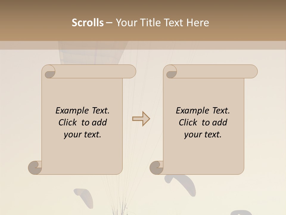 Paraglider In The Dusk Sky PowerPoint Template