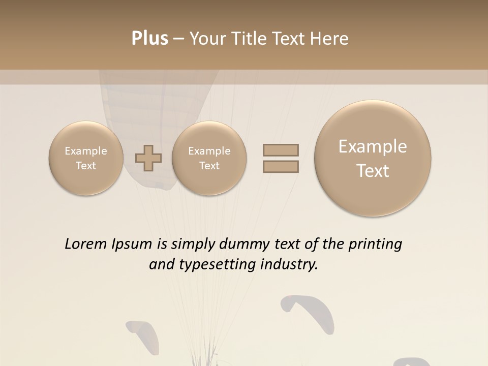 Paraglider In The Dusk Sky PowerPoint Template