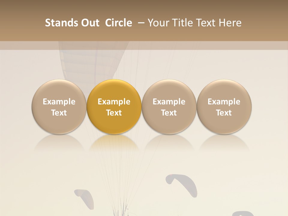 Paraglider In The Dusk Sky PowerPoint Template