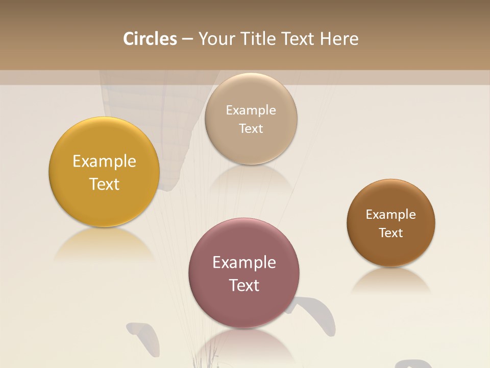 Paraglider In The Dusk Sky PowerPoint Template