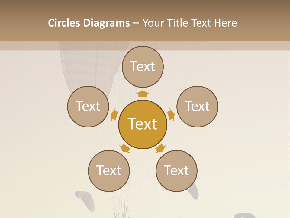 Paraglider In The Dusk Sky PowerPoint Template