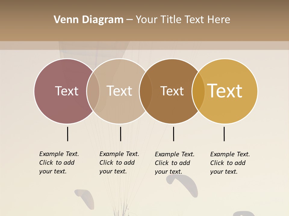 Paraglider In The Dusk Sky PowerPoint Template