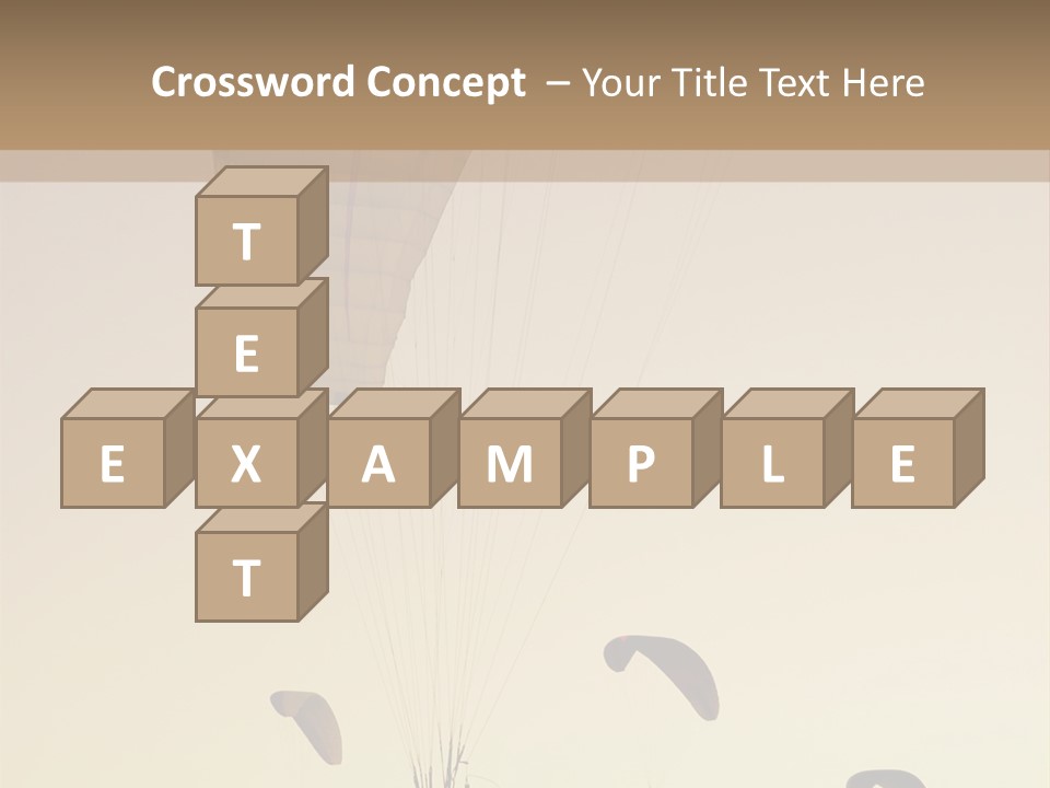 Paraglider In The Dusk Sky PowerPoint Template