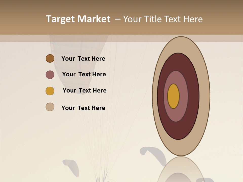 Paraglider In The Dusk Sky PowerPoint Template