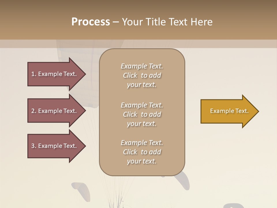 Paraglider In The Dusk Sky PowerPoint Template