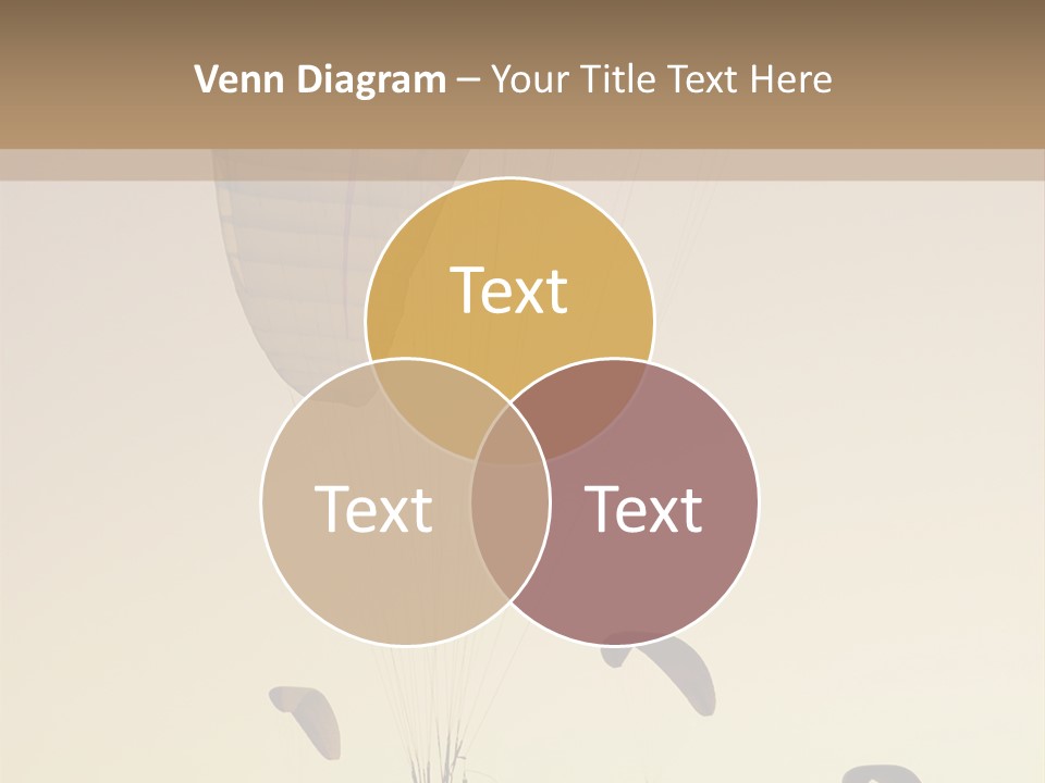 Paraglider In The Dusk Sky PowerPoint Template