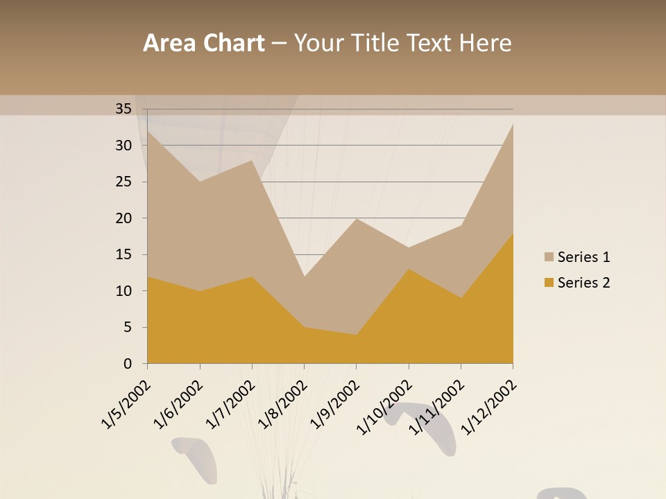 Paraglider In The Dusk Sky PowerPoint Template