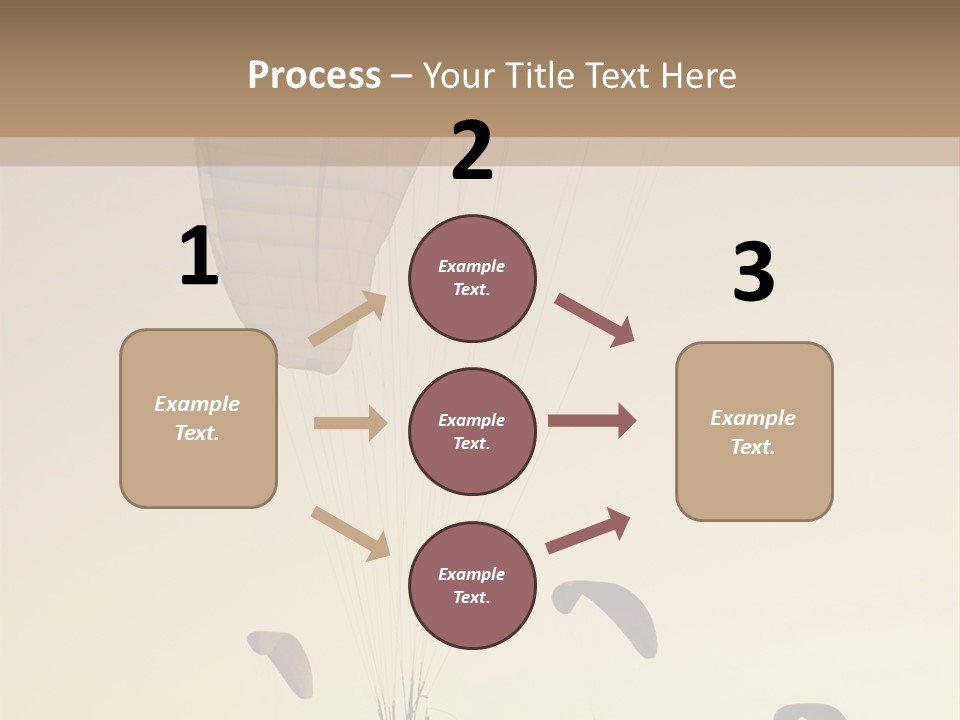 Paraglider In The Dusk Sky PowerPoint Template