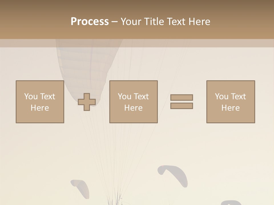 Paraglider In The Dusk Sky PowerPoint Template
