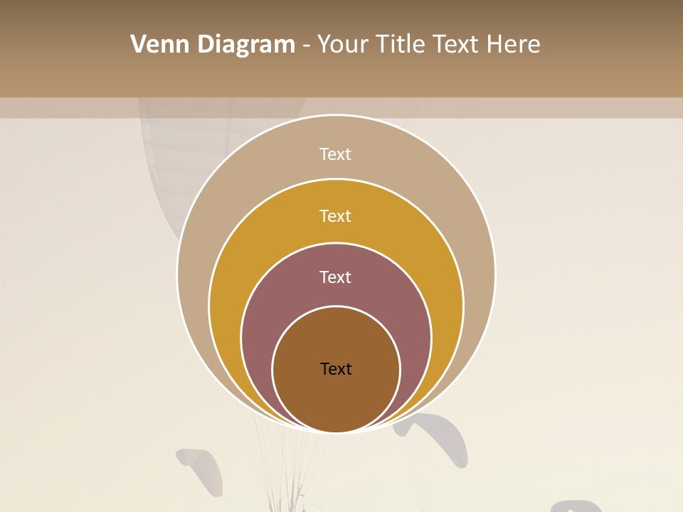 Paraglider In The Dusk Sky PowerPoint Template