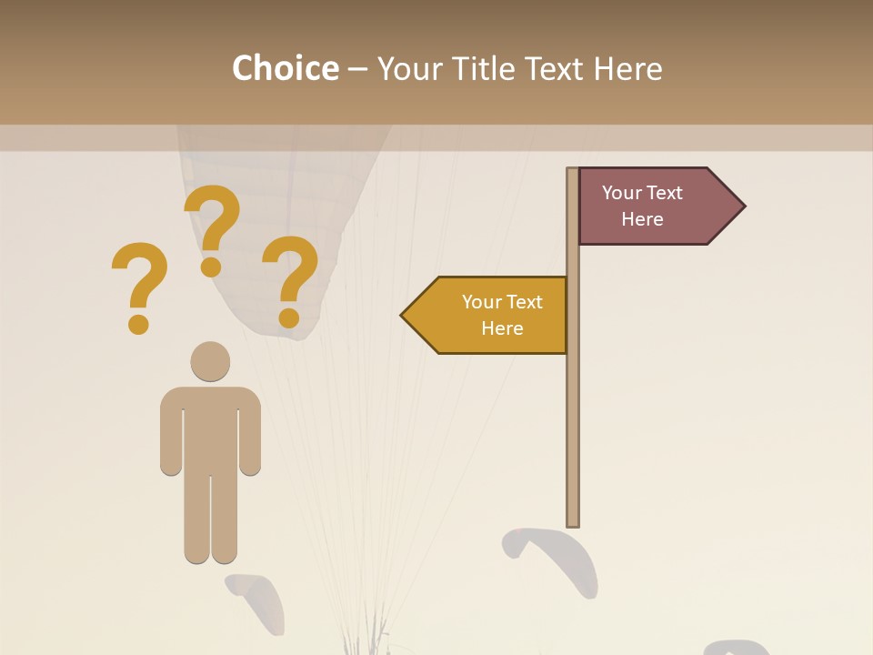 Paraglider In The Dusk Sky PowerPoint Template