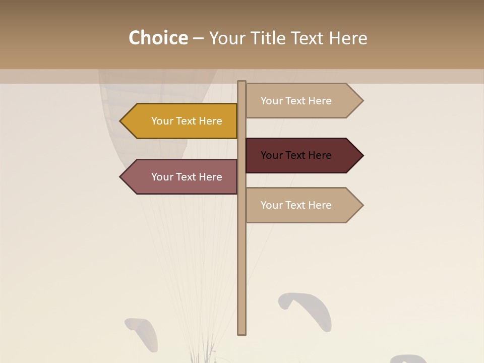 Paraglider In The Dusk Sky PowerPoint Template