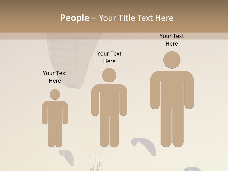 Paraglider In The Dusk Sky PowerPoint Template