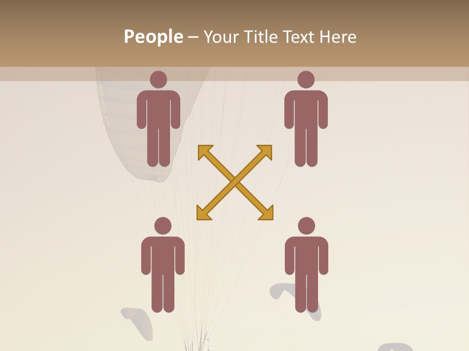 Paraglider In The Dusk Sky PowerPoint Template