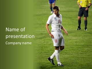 Almaty - June 6: Footballer Gerrard Participates Kazakhstan V England, Fifa World Cup European Qualifying, Group Six, 6Th June 2009 PowerPoint Template