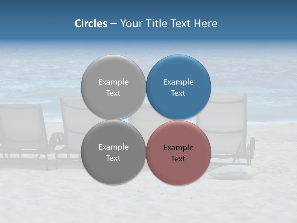 Lounge Chairs On Beach Of Punta Cana, Dominican Republic PowerPoint Template