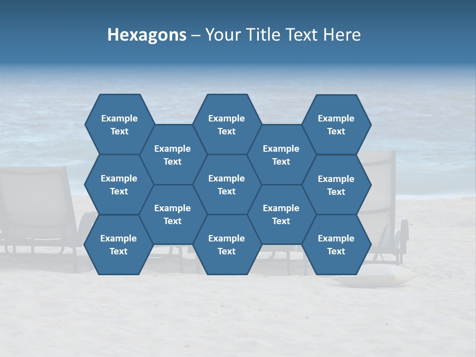 Lounge Chairs On Beach Of Punta Cana, Dominican Republic PowerPoint Template