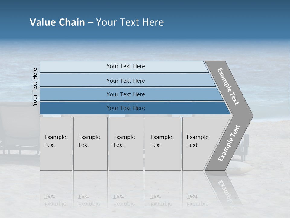 Lounge Chairs On Beach Of Punta Cana, Dominican Republic PowerPoint Template