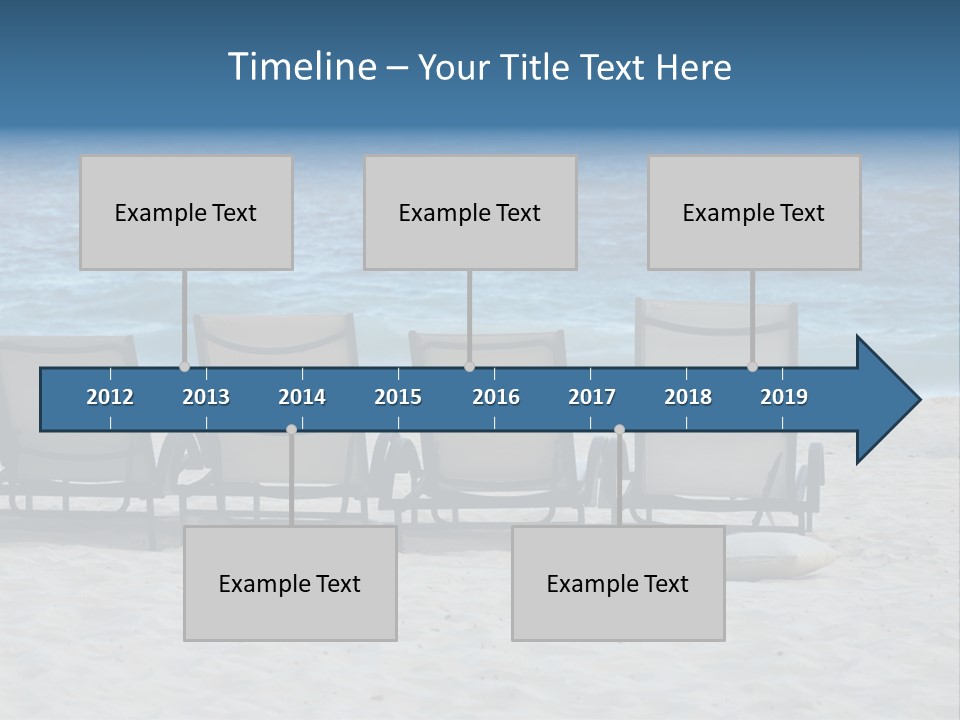 Lounge Chairs On Beach Of Punta Cana, Dominican Republic PowerPoint Template