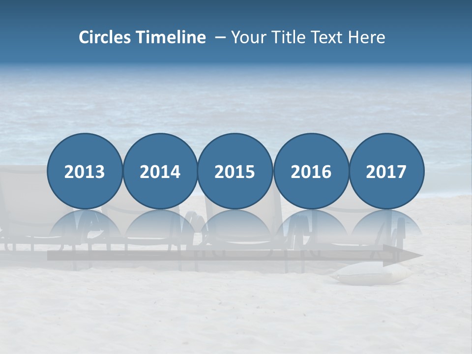 Lounge Chairs On Beach Of Punta Cana, Dominican Republic PowerPoint Template