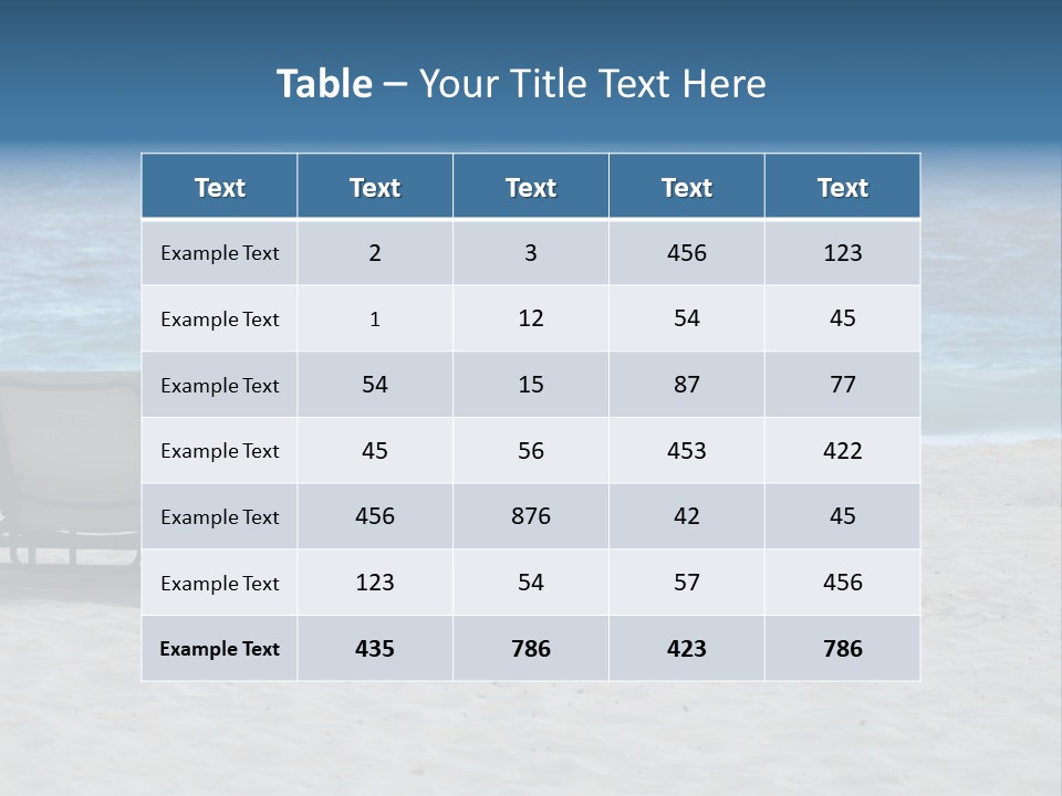 Lounge Chairs On Beach Of Punta Cana, Dominican Republic PowerPoint Template