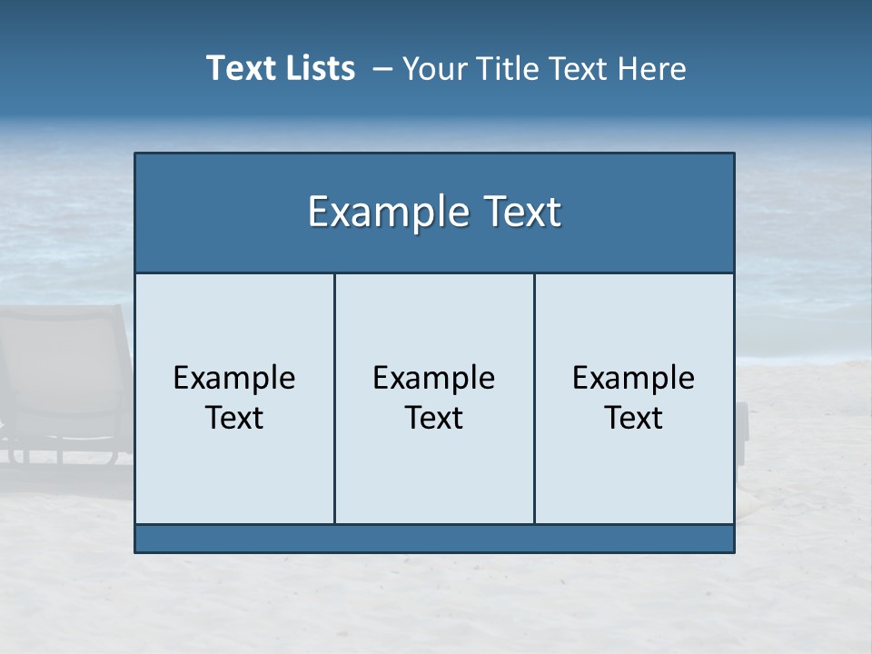 Lounge Chairs On Beach Of Punta Cana, Dominican Republic PowerPoint Template