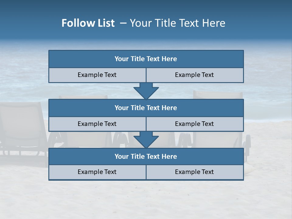 Lounge Chairs On Beach Of Punta Cana, Dominican Republic PowerPoint Template