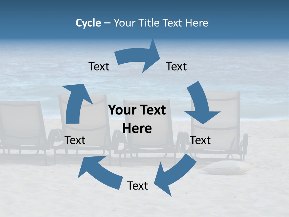 Lounge Chairs On Beach Of Punta Cana, Dominican Republic PowerPoint Template