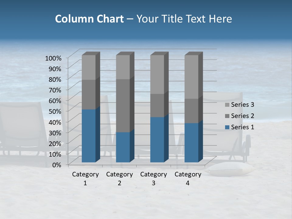Lounge Chairs On Beach Of Punta Cana, Dominican Republic PowerPoint Template