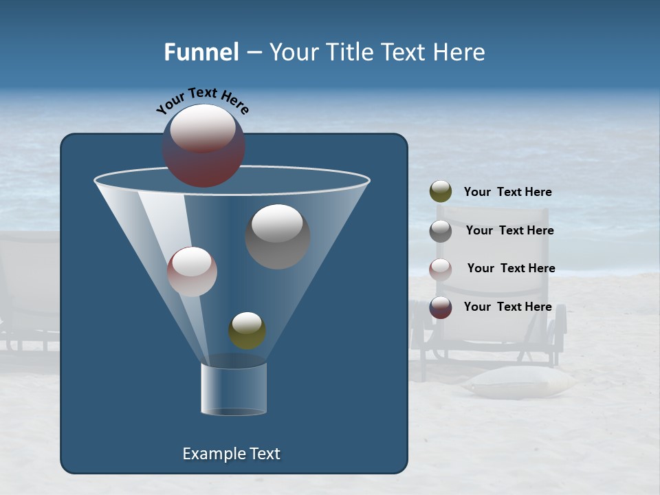 Lounge Chairs On Beach Of Punta Cana, Dominican Republic PowerPoint Template