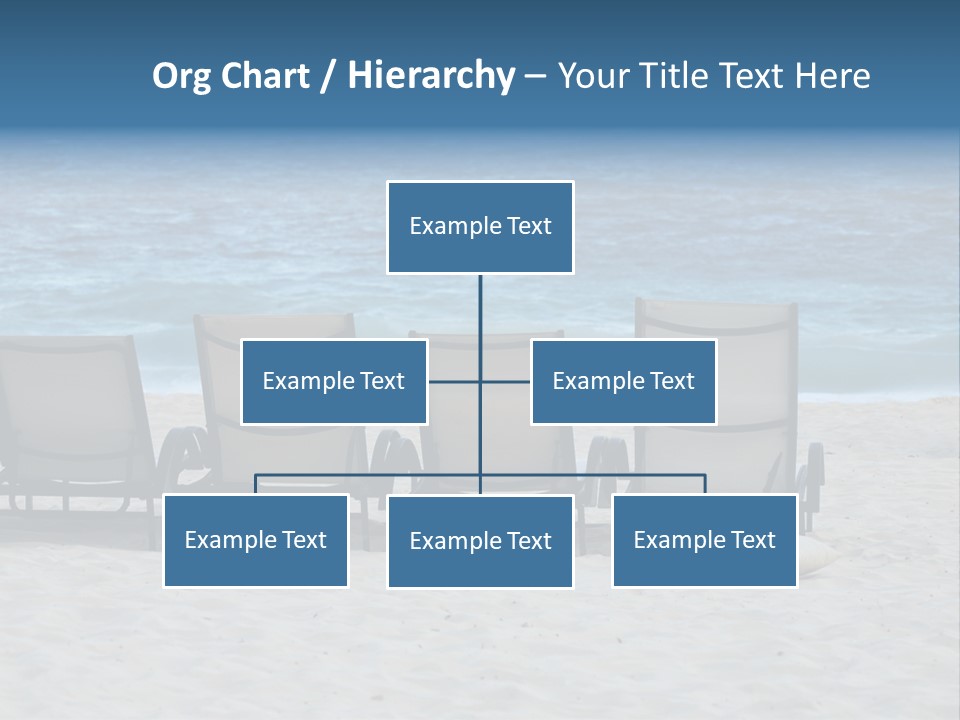 Lounge Chairs On Beach Of Punta Cana, Dominican Republic PowerPoint Template