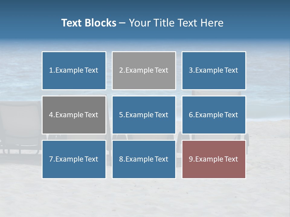 Lounge Chairs On Beach Of Punta Cana, Dominican Republic PowerPoint Template