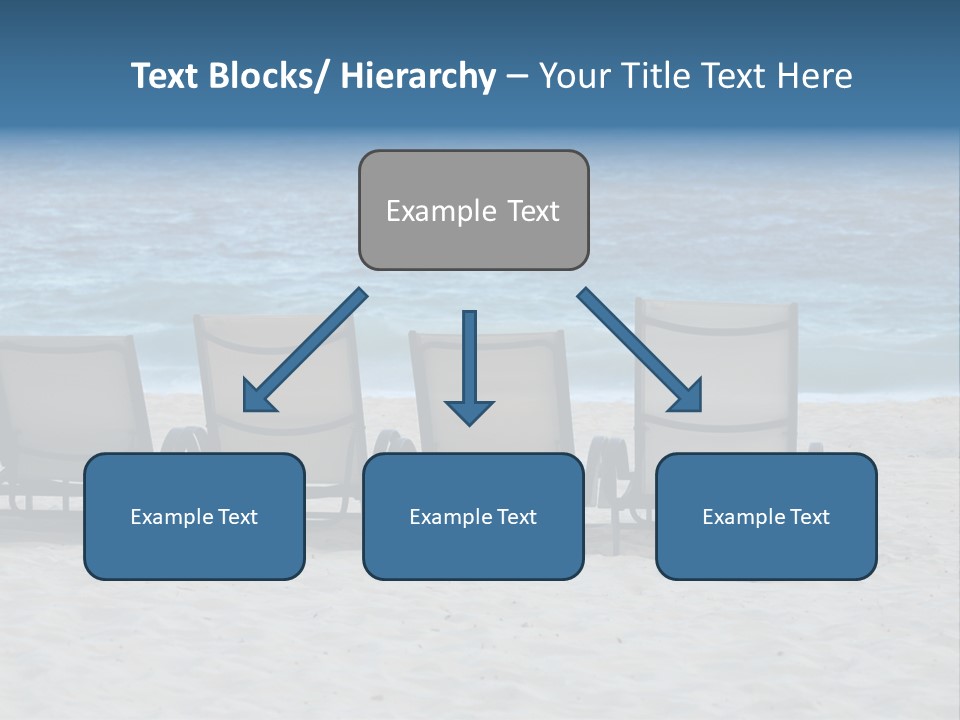 Lounge Chairs On Beach Of Punta Cana, Dominican Republic PowerPoint Template