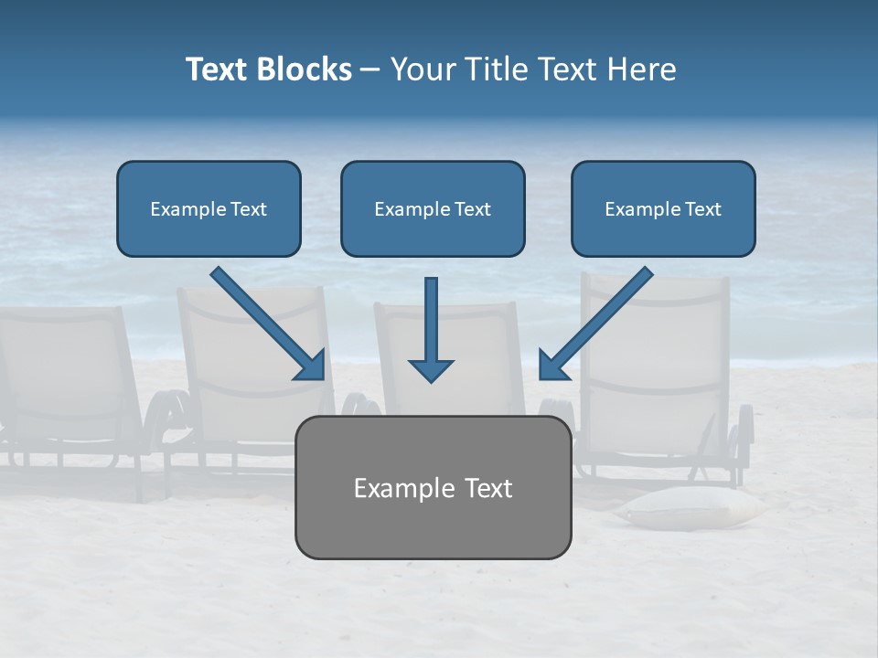 Lounge Chairs On Beach Of Punta Cana, Dominican Republic PowerPoint Template