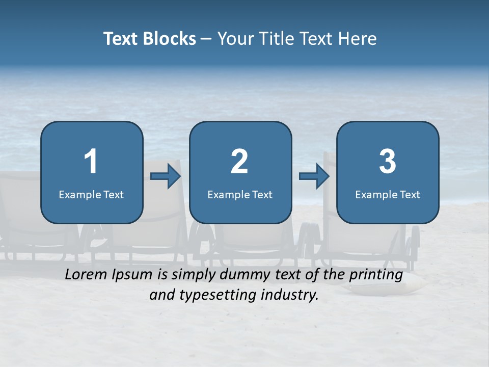 Lounge Chairs On Beach Of Punta Cana, Dominican Republic PowerPoint Template